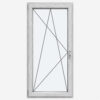 1 flügelige Balkontür Kunststoff Aluminium Gebürstet (beidseitig) Dreh-Kipp, Fenstermaxx24