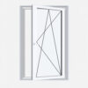 Fenster Milchglas - 1 flg. Dreh Kipp Kunststofffenster Ornament Milchglas, Fenstermaxx24