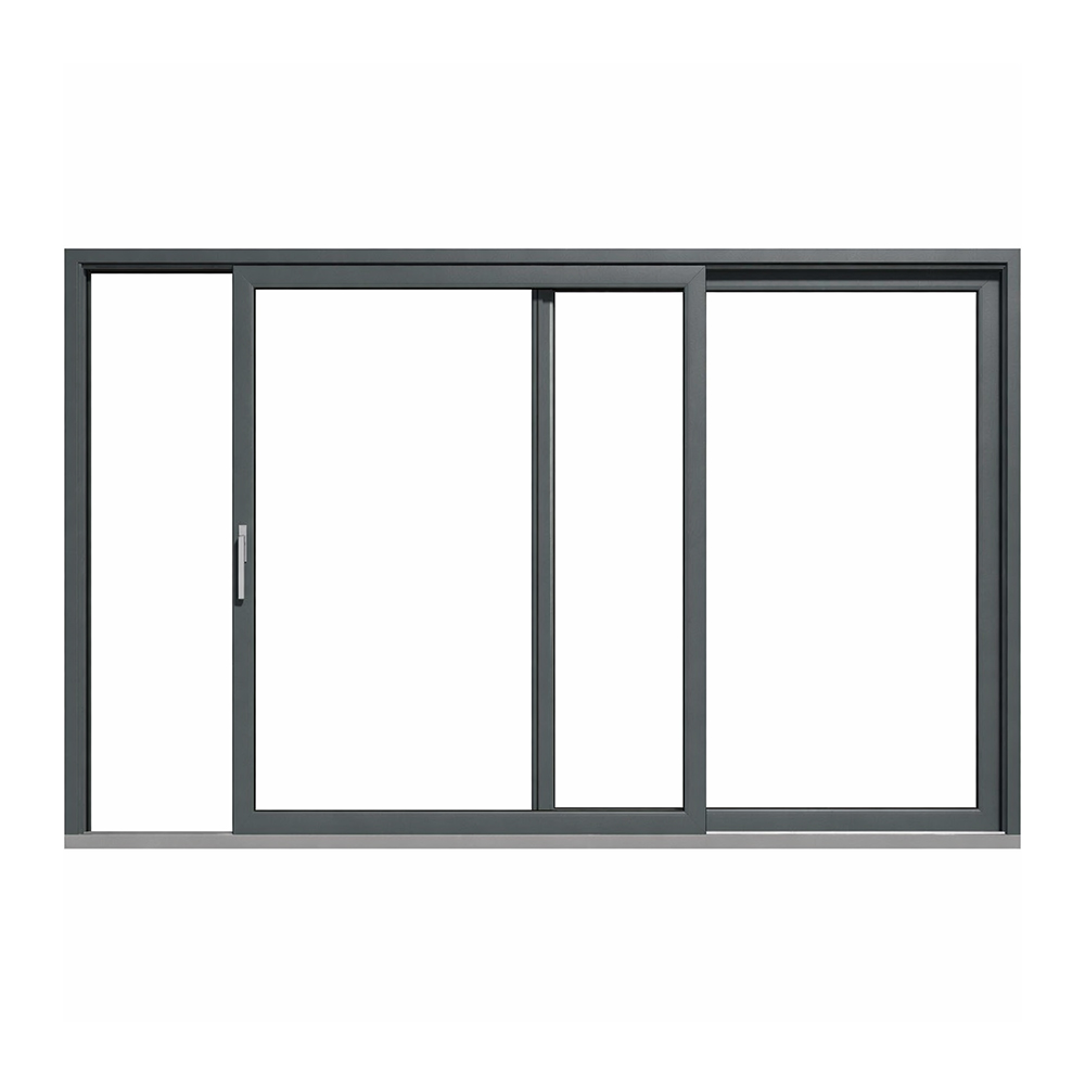 Hebe- Schiebetür Kunststoff Basaltgrau beidseitig_Fenstermaxx24