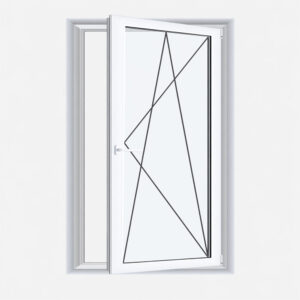Kunststofffenster Badfenster Ornament Milchglas Weiss, Fenstermaxx24
