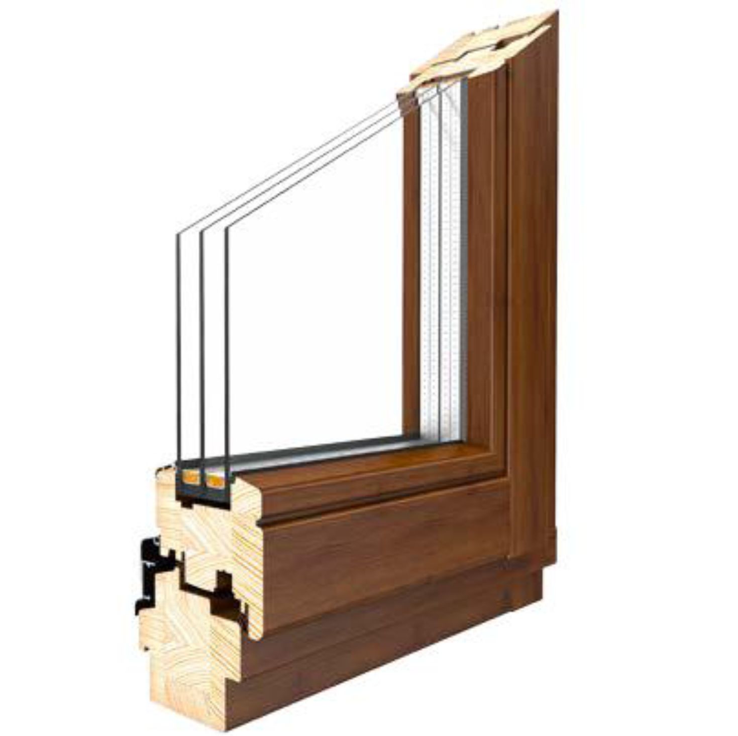 Fenstermaxx24 – Musterecke Drutex Holz Softline 68 9