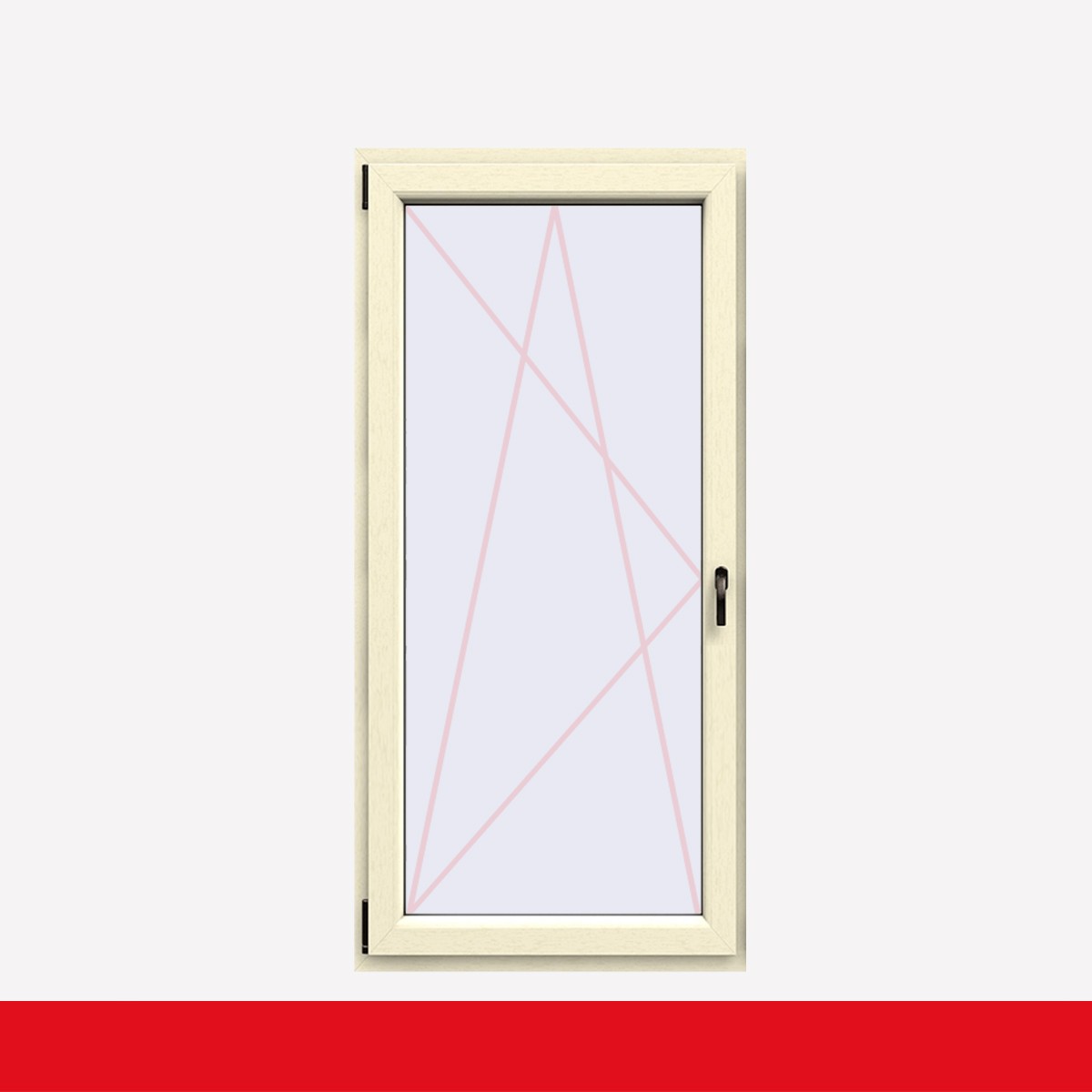 Fenstermaxx24 – balkon 1f dkl griff farbig cremeweiss