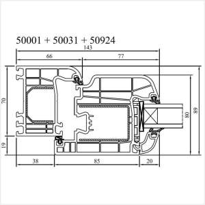 Fenstermaxx24 – Iglo 5 Balkontuer PP 105 mm nach innen