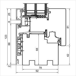 Fenstermaxx24 – Duoline 78 Fenster mit Falz fuer Federprofil