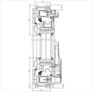 Fenstermaxx24 – Iglo Energy Parallel Schiebe Kipp Tuer 15 mm Rahmenverbreiterung