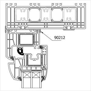 Fenstermaxx24 – Iglo HS Tuer Rahmenprofil fuer Oberlicht