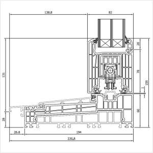 Fenstermaxx24 – Iglo HS Tuer Schwelle und Schiebefluegel mit dichtem Lauf