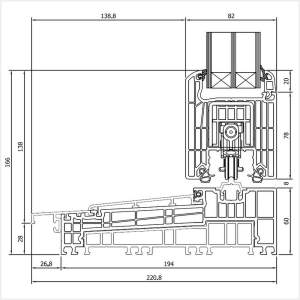 Fenstermaxx24 – Iglo HS Tuer Schwelle und Schiebefluegel mit weitem Lauf