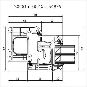 Fenstermaxx24 – Iglo Light Rahmen 66 mm mit Fluegel