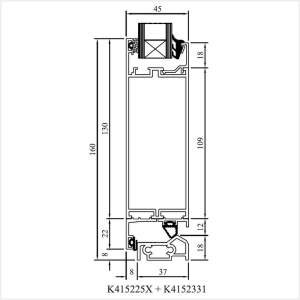 Fenstermaxx24 – MB 45 Tuer nach aussen Schwelle mit Woelbung