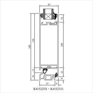 Fenstermaxx24 – MB 45 Tuer nach innen Schwelle mit Woelbung