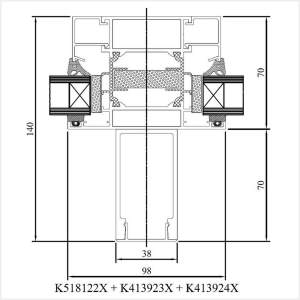 Fenstermaxx24 – MB 70HI Kaempfer mit statischem Profil aussen