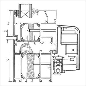 Fenstermaxx24 – MB 70HI PSK Tuer unterer Rahmen