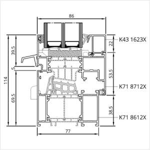 Fenstermaxx24 – MB 86 SI Balkontuer mit Blendrahmen
