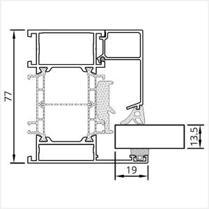 Fenstermaxx24 – MB 86 SI Festverglasung mit 135 mm Breite