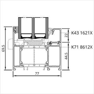 Fenstermaxx24 – MB 86 SI Festverglasung mit Wasserschenkel