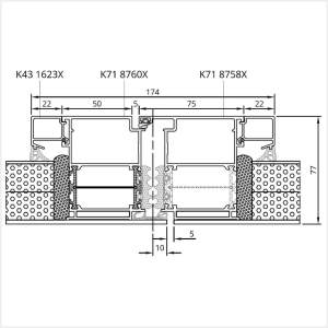 Fenstermaxx24 – MB 86 SI Tuer nach aussen mit Stulp und einseitiger Aufsatzfuellung
