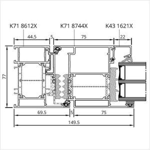 Fenstermaxx24 – MB 86 SI Tuer nach innen Rahmenprofil
