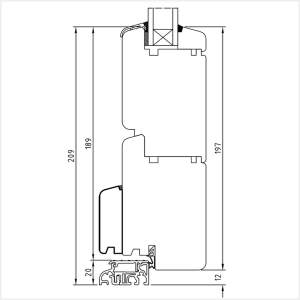 Fenstermaxx24 – Softline 68 Haustuer 20 mm Schwelle nach Innen