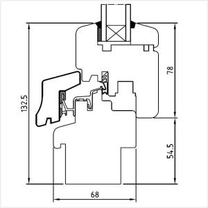 Fenstermaxx24 – Softline 68 Rahmen mit Fluegel Donauschenkel 1805