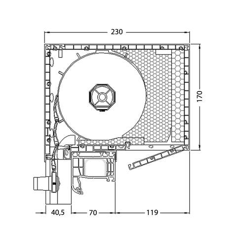 Fenstermaxx24 – SKS Aufsatzrollladen 170mm mit Revision von Unten