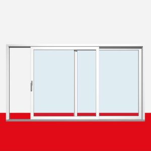 Hebe-Schiebe-Tür nach rechts öffnend, Breite 5900mm