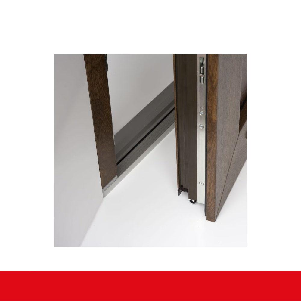 Nebeneingangstür Modell 1 Aluminium Gebürstet – Bild 10