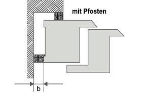 Laibung mit Pfosten